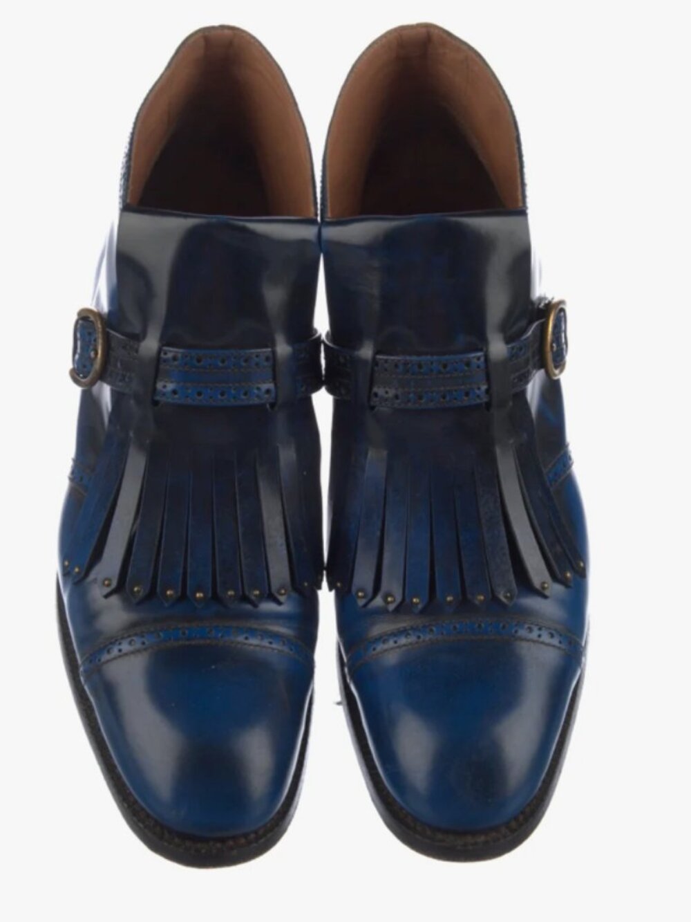 Marc Jacobs - Blue Leather Printed Boots - Size 39 (fits 8.5)